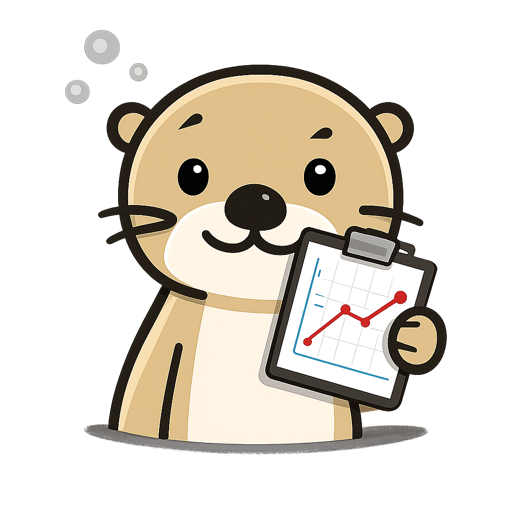 Otter holding an abacus